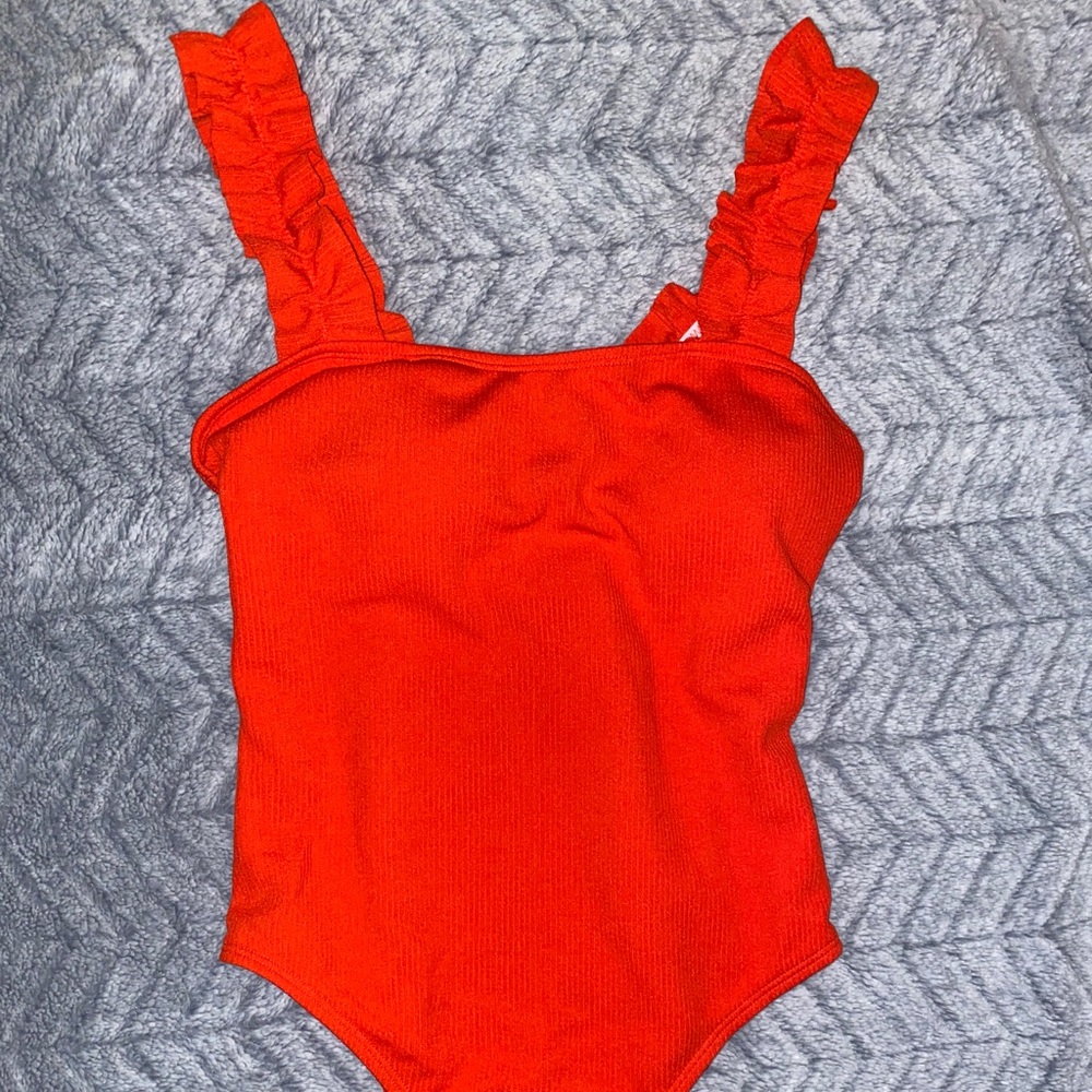 Red body suit